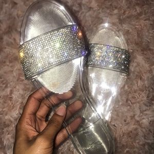 Rhinestone Jelly Sandals